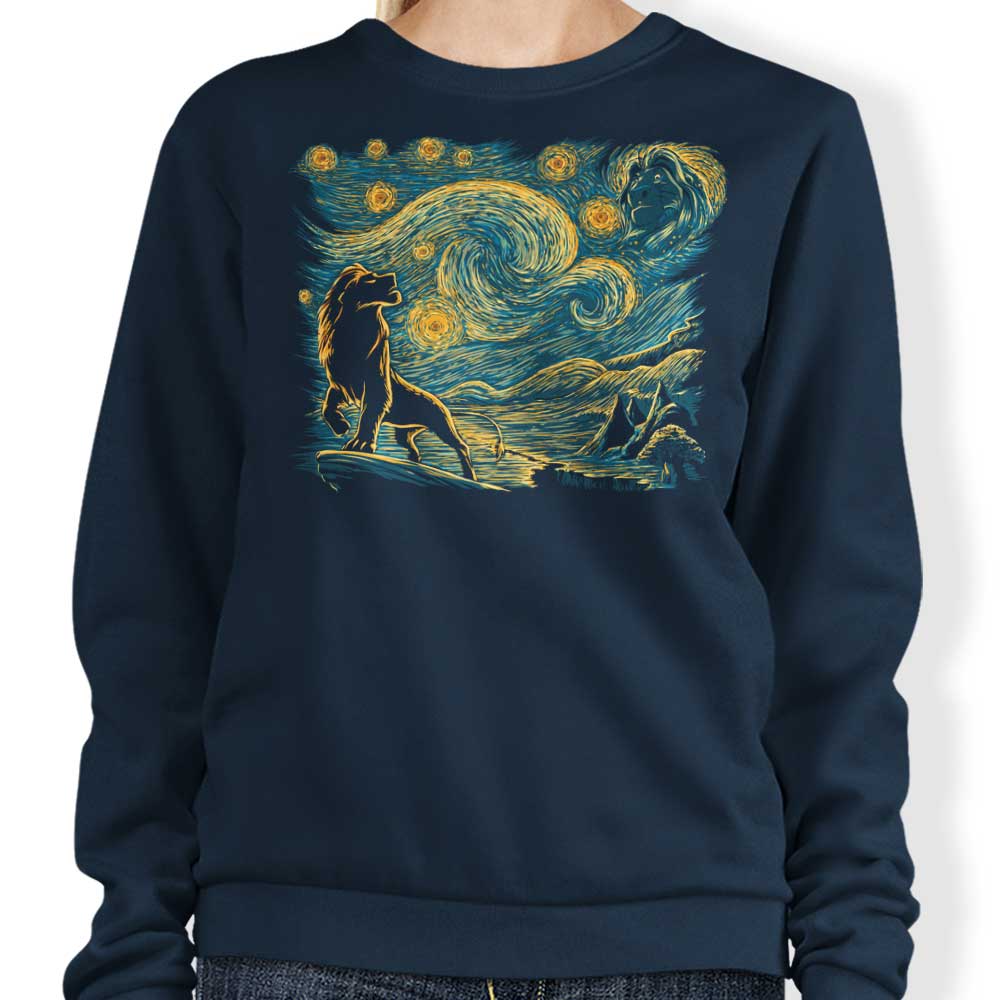 Starry King Crewneck Sweatshirt by Ddjvigo - A Fashionable and Comfortable Apparel