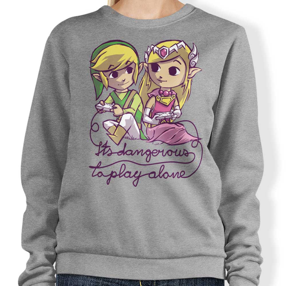 Spike00's 'It's Risky to Play Solo' Comfortable Crewneck Sweatshirt