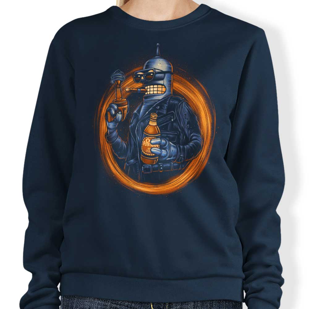 Glitchygorilla Benderminator Crewneck Sweatshirt in S - 4XL Sizes