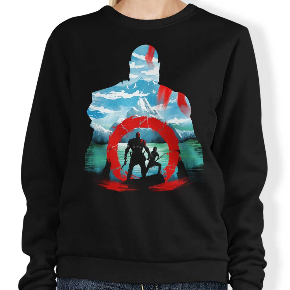 Dandingeroz's God Silhouette Crewneck Sweatshirt in S - 4XL Sizes