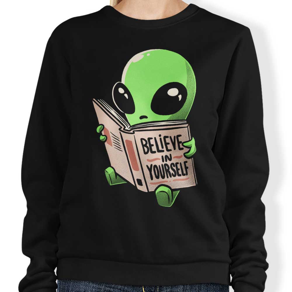 Inspiring 'Believe in Yourself' Crewneck Sweatshirt for Self - Confidence Boost