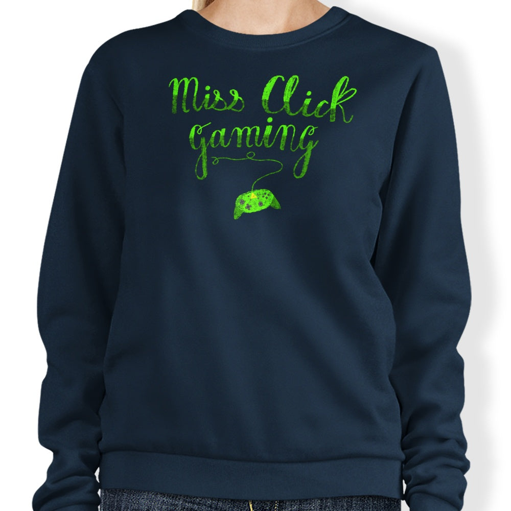 Miss Click Brand Controller Crewneck Sweatshirt for Women