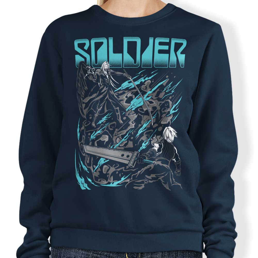 Final Soldier Crewneck Sweatshirt - A Comfortable Apparel from Dracula Byte