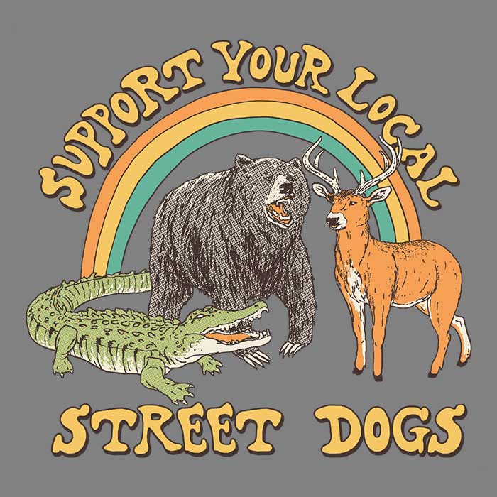 Comfortable Street Dogs Crewneck Sweatshirt in S - 4XL Sizes