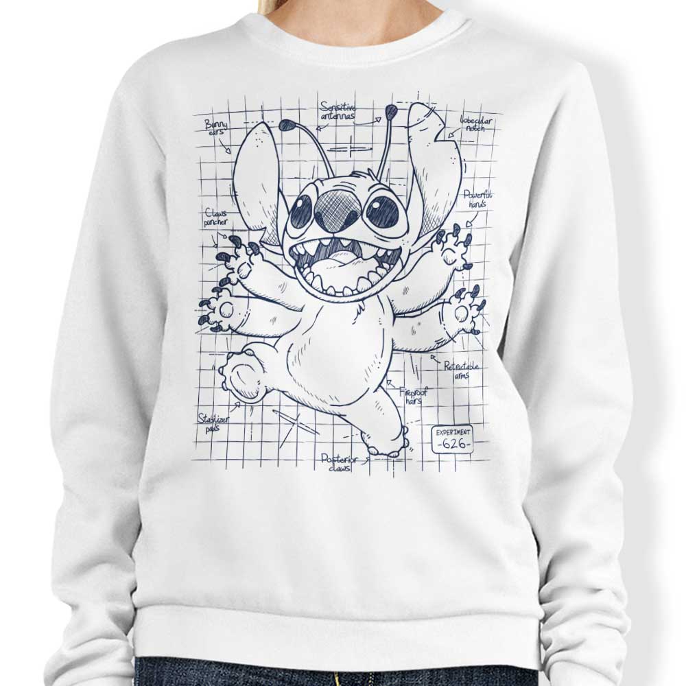 Le Duc Experimental Plans Crewneck Sweatshirt in S - 4XL Sizes