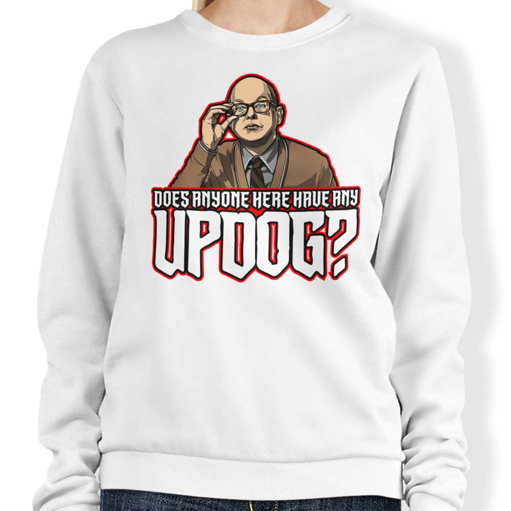 Bolt from the Blue Updog Crewneck Sweatshirt for Men and Women