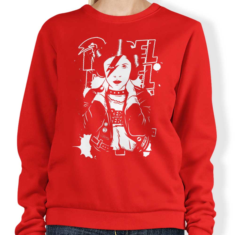 Rebel Rebel Crewneck Sweatshirt by Green Devil