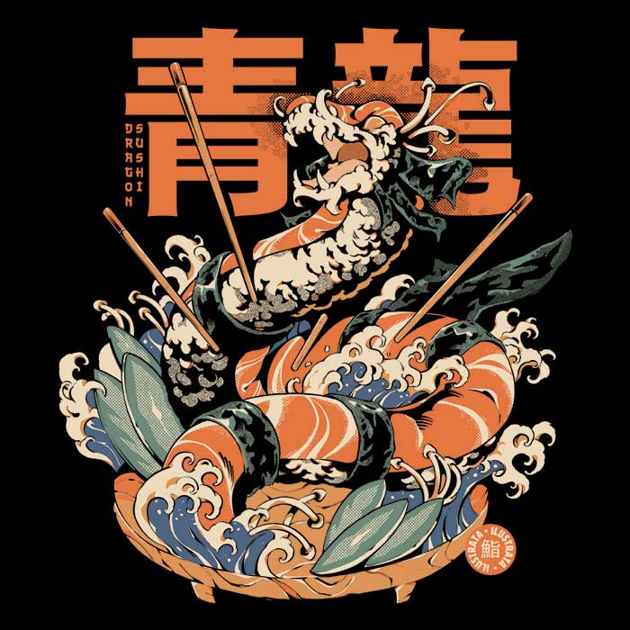 Dragon Sushi Crewneck Sweatshirt - A Fashionable and Comfortable Apparel