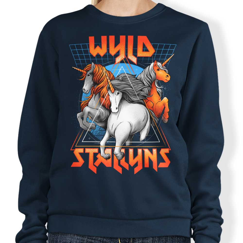 Glitchygorilla's Stay Wyld 8.5 - Ounce Crewneck Sweatshirt in S to 4XL