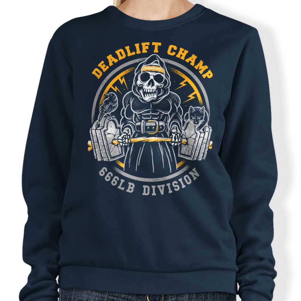 Champion Deadlift Crewneck Sweatshirt by Glitchygorilla