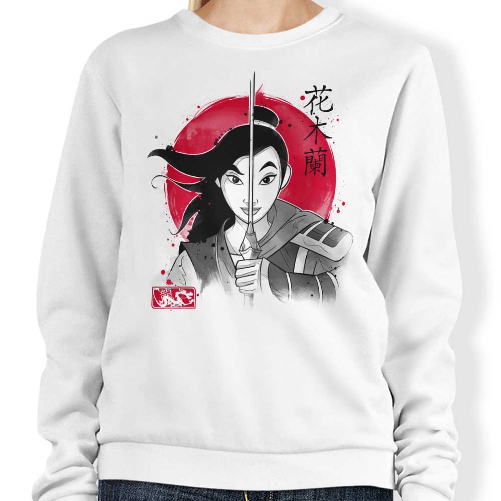 Getsousa! Warrior Princess Sumi-e Comfortable Crewneck Sweatshirt