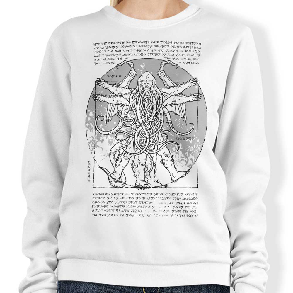 Lovecraftian Man 8.5 - Ounce Crewneck Sweatshirt in S to 4XL Sizes