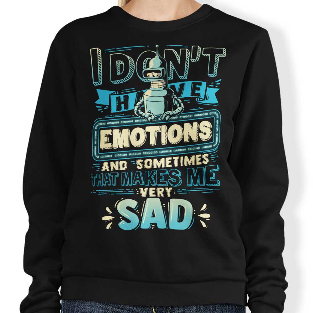 No Emotions Crewneck Sweatshirt by Teesgeex - Comfortable and Stylish