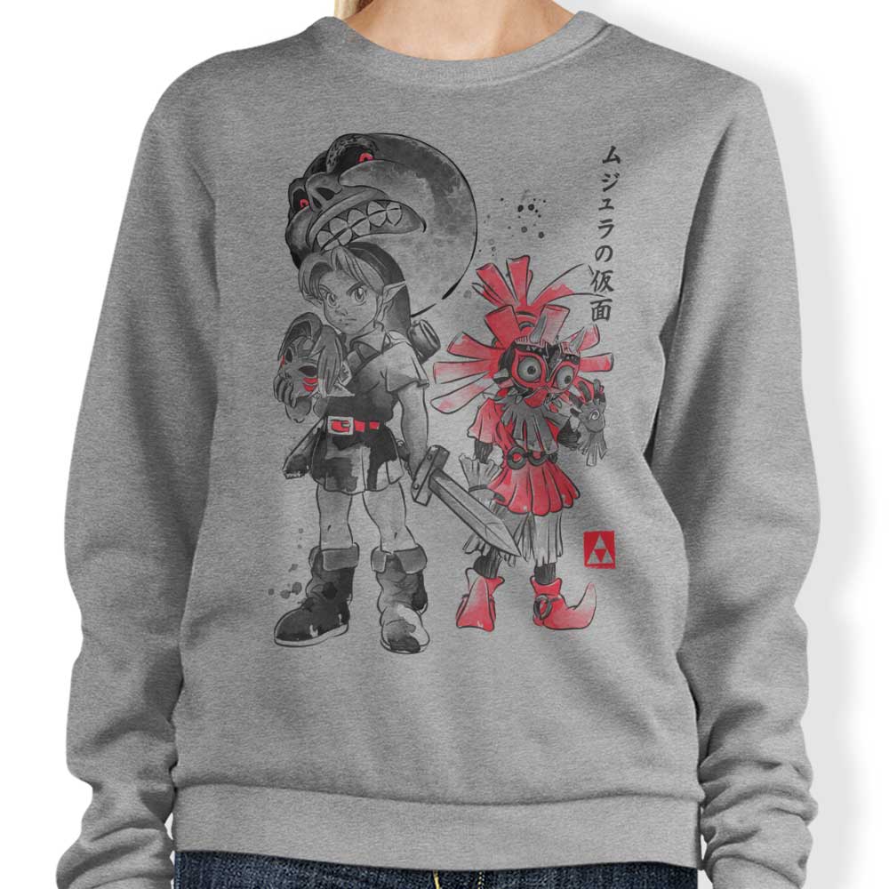 Majora's Sumi-e Crewneck Sweatshirt - High - Quality Apparel from Dr. Monekers