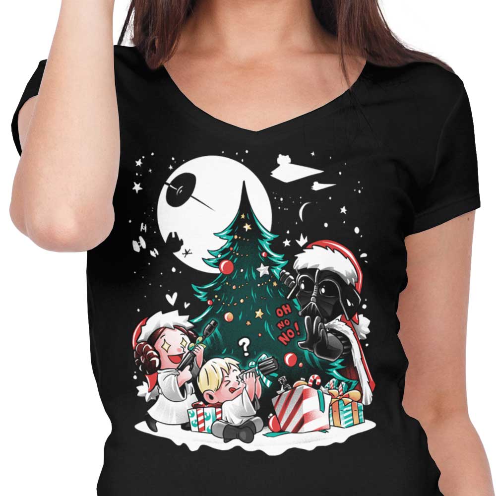 Alemaglia's Women's V-Neck - Christmas in the Stars Design