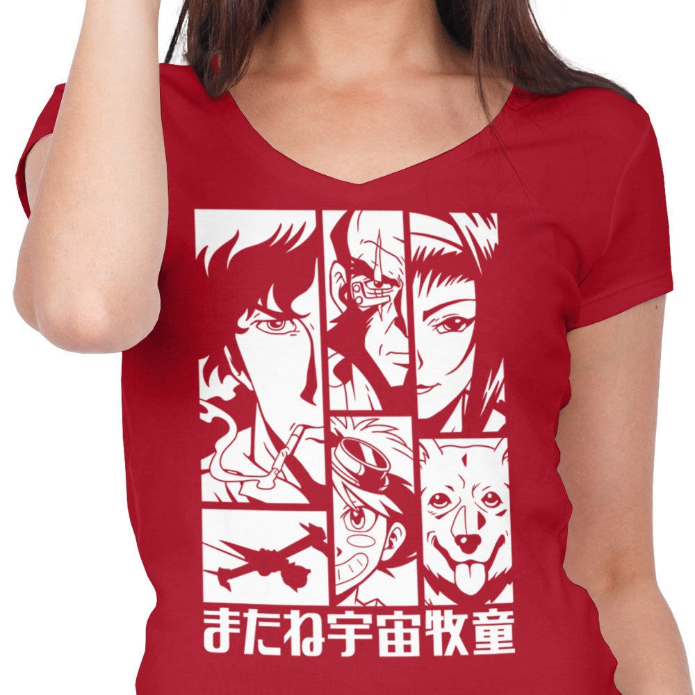 Stylish Women's V-Neck by Clay Graham Art - See You Too