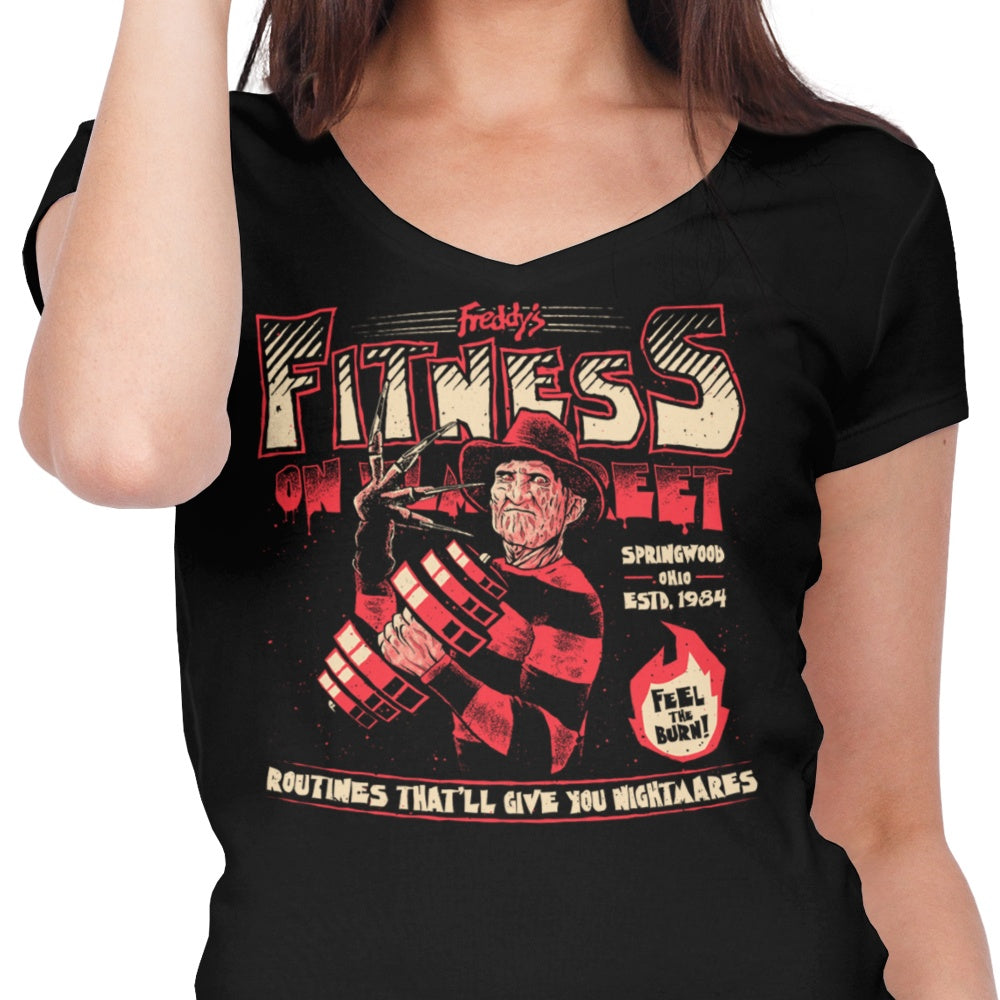 Women's Stylish V-Neck T-Shirt from Freddy's Fitness