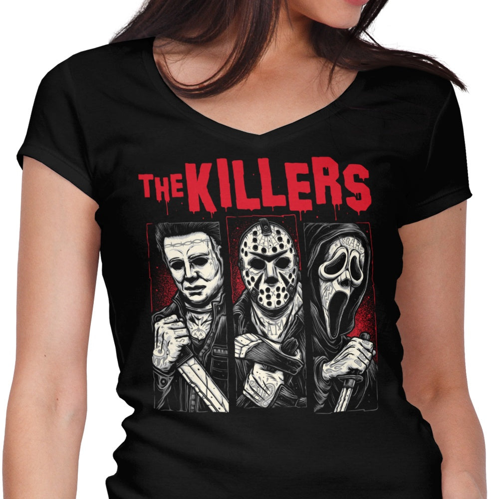 Glitchygorilla's Stylish Women's Tattooed Killers V-Neck