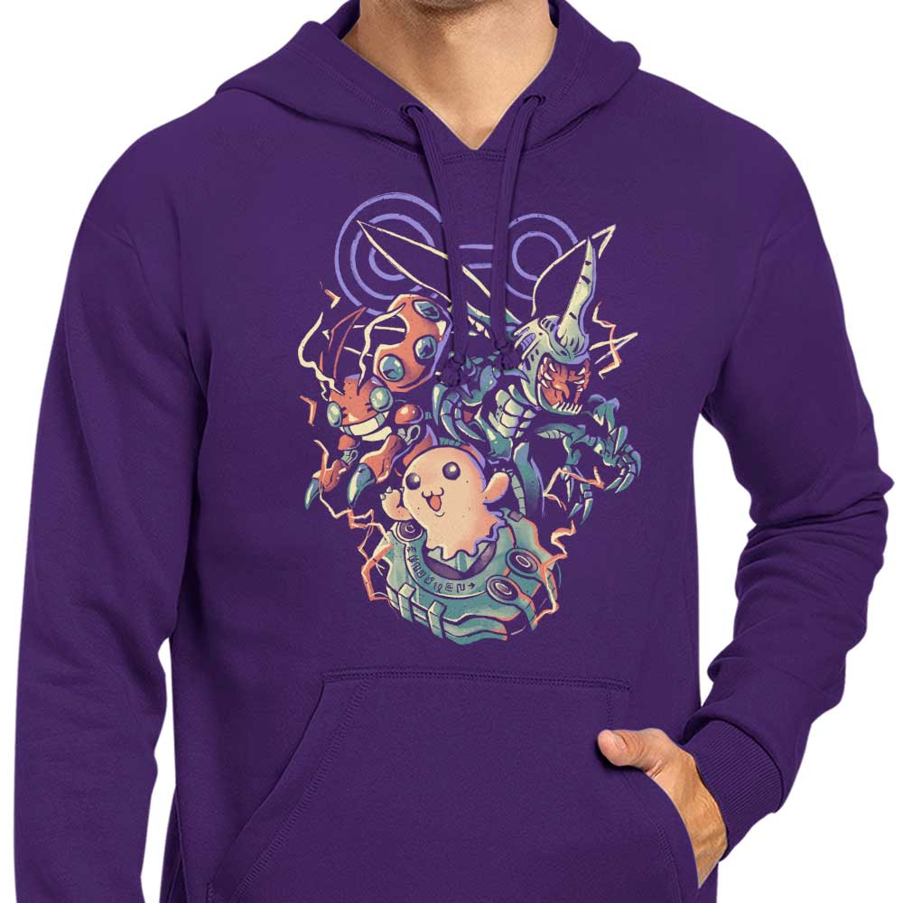 Digital Insect Evolution Inspired Hooded Sweatshirt
