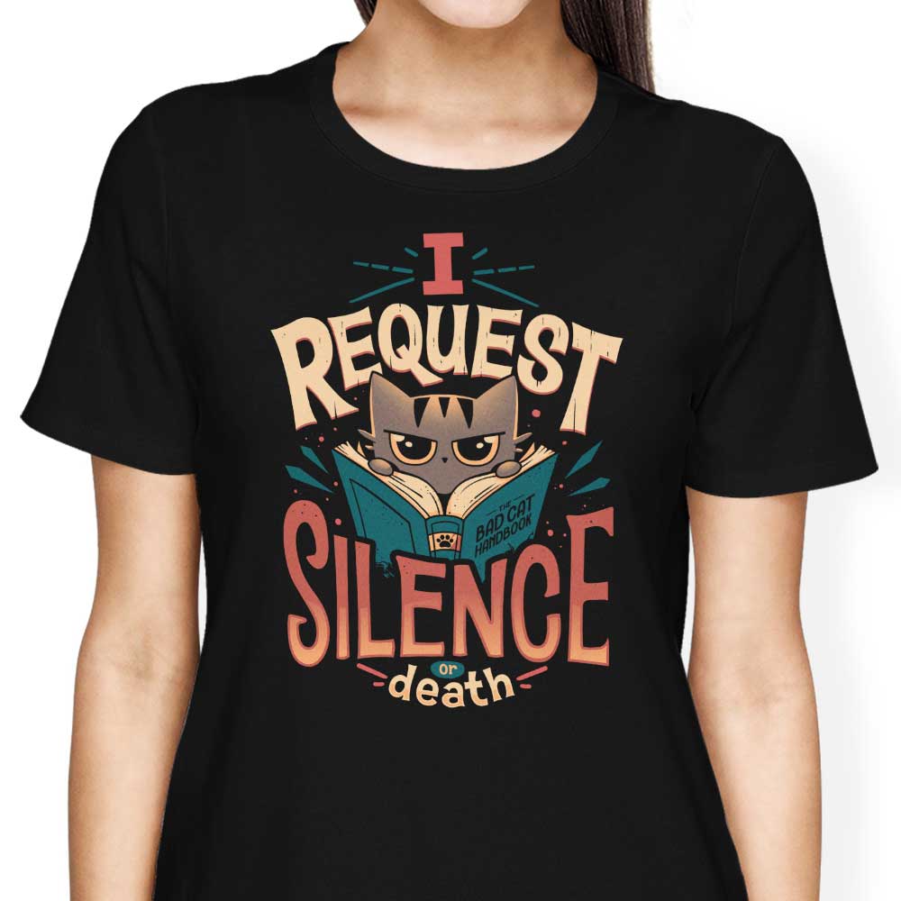 Women's 'I Request Silence' Apparel Collection - T-Shirts and Premium T-Shirts