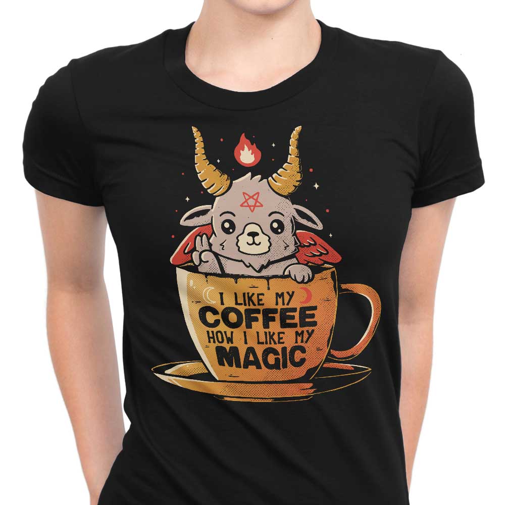 Elegant Black Coffee Women's T-Shirts in Various Sizes