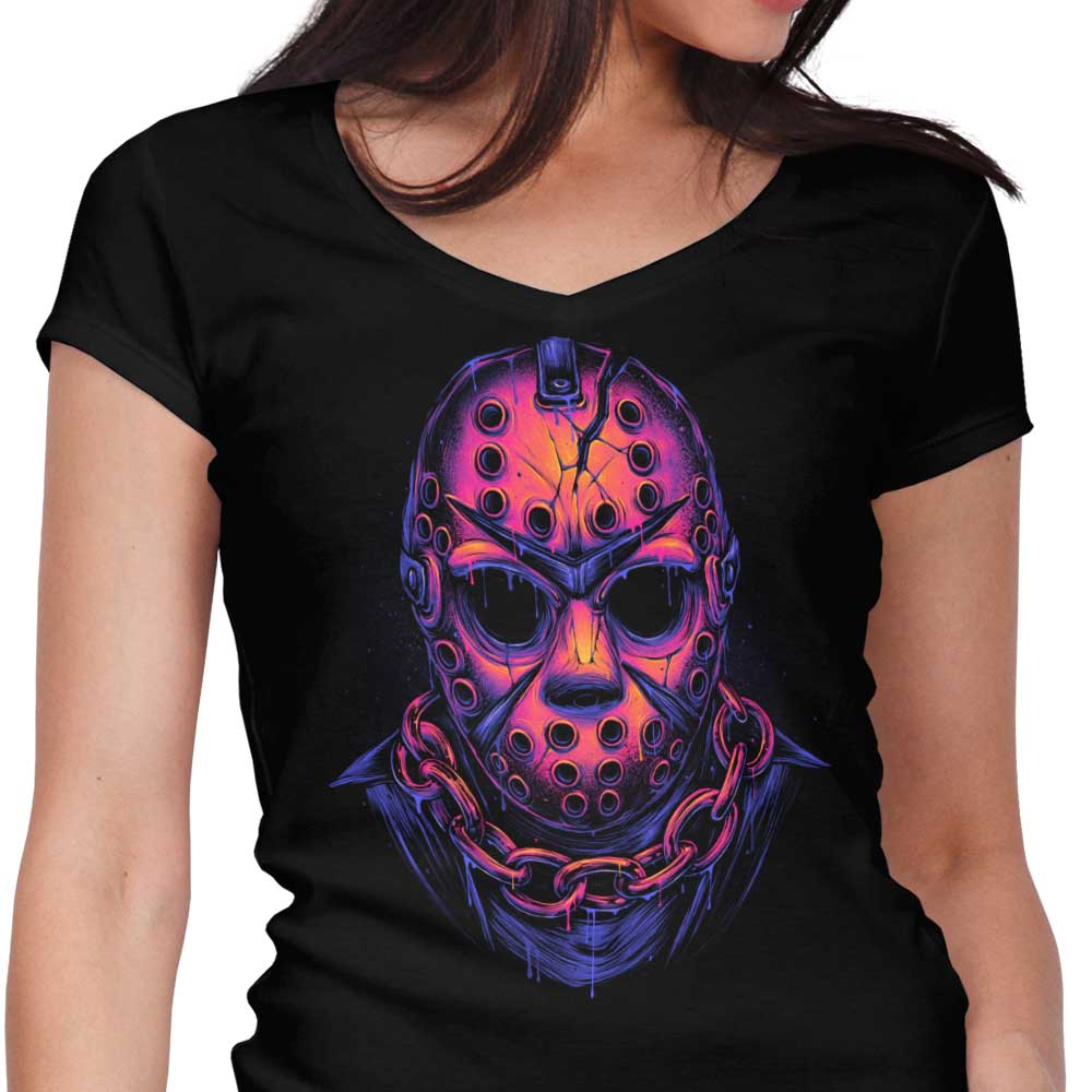 Glowing V-Neck Camper T-Shirt for Women