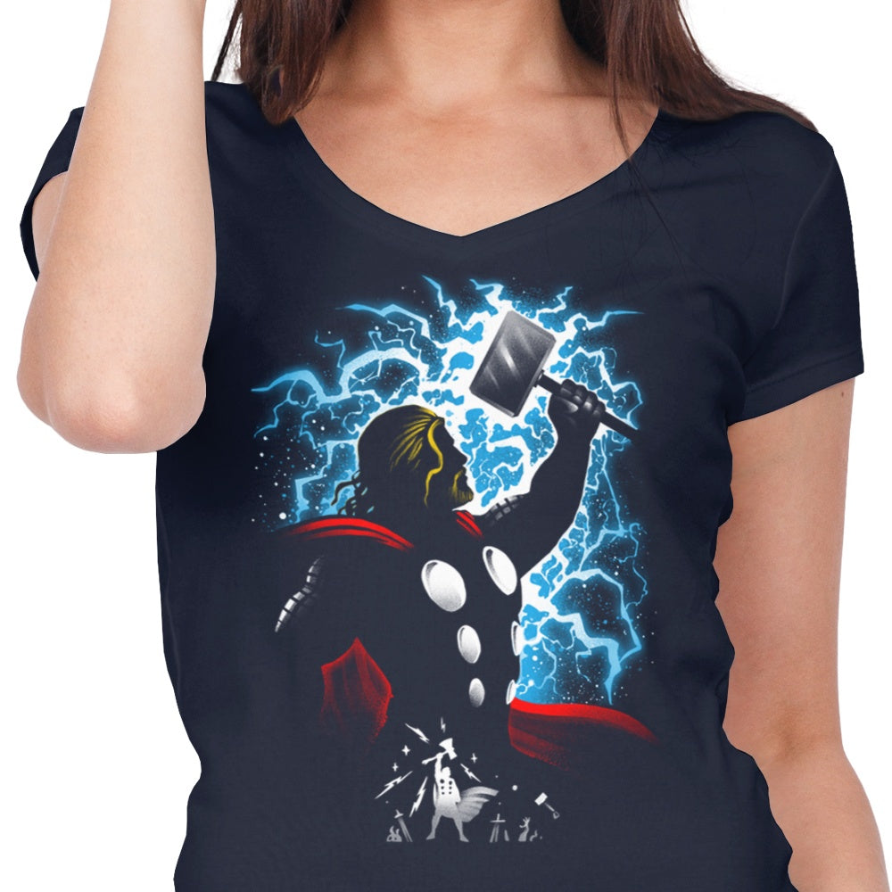 Women's Stylish V-Neck Inspired by the God of Thunder