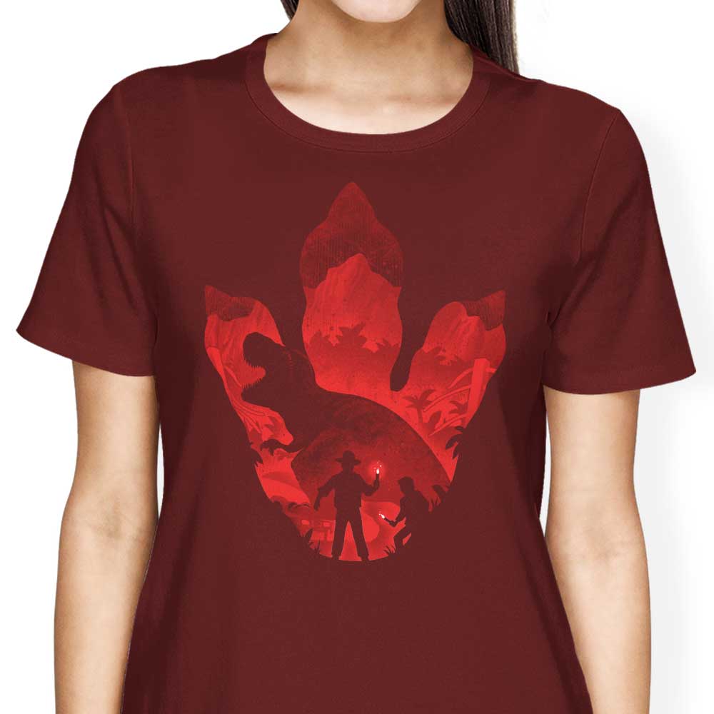Stylish Women's Alemaglia Apparel with T-Rex Footprint Design
