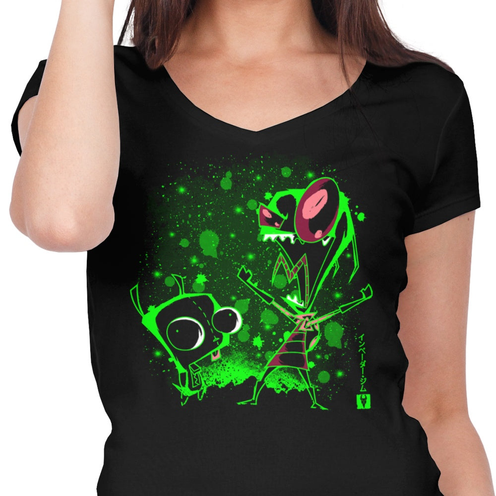 Women's Fashionable V-Neck T-Shirt - The Invaders Collection