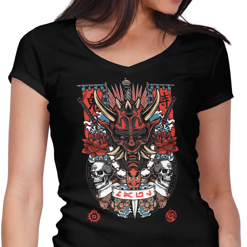 Arinesart Women's V-Neck Dark Side Akuma T-Shirt