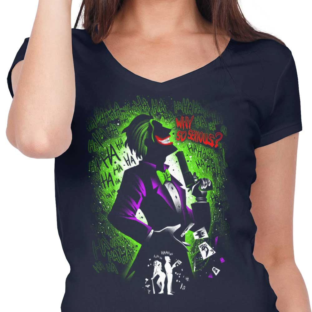 Alemaglia's Stylish Women's V-Neck - The Prince of Crime Design
