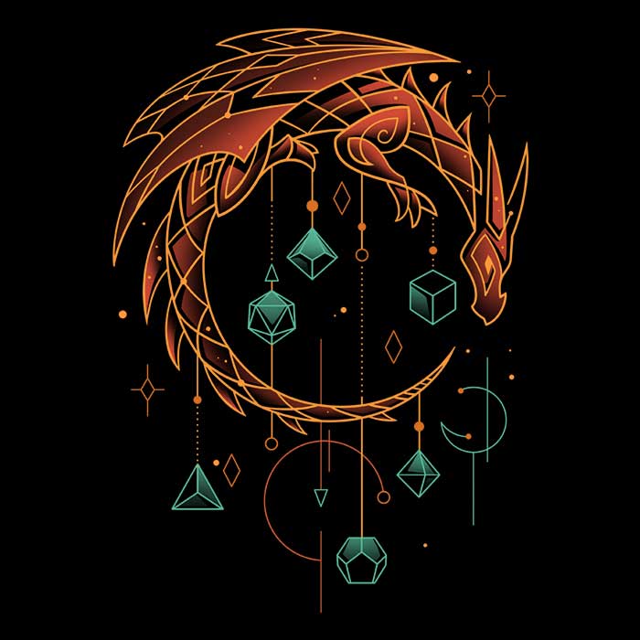Women's Draconic-themed Dice Keeper Apparel