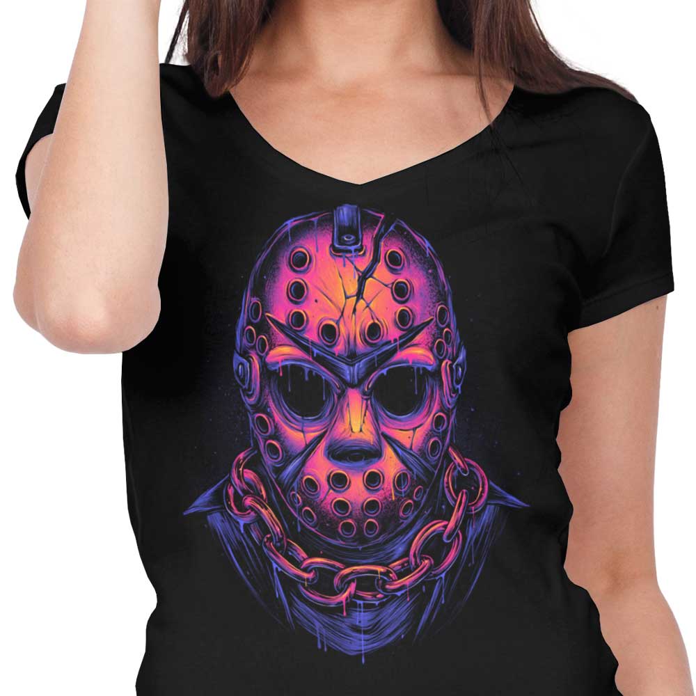 Glowing V-Neck Camper T-Shirt for Women