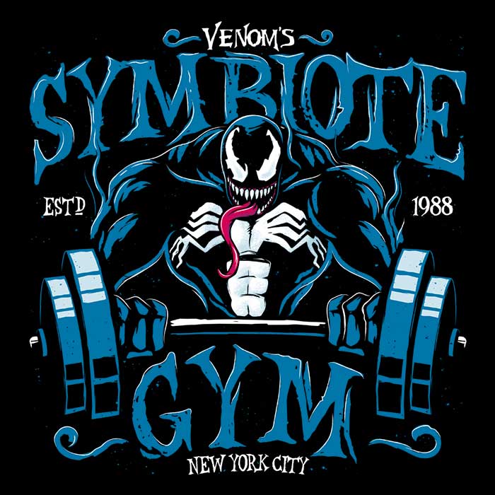 Women's Stylish Dark Symbiote V-Neck Gym Top