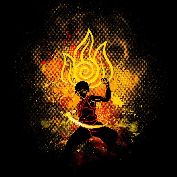 Donnie Illustrations' Fire Bender Art - Stylish Women's Apparel Collection