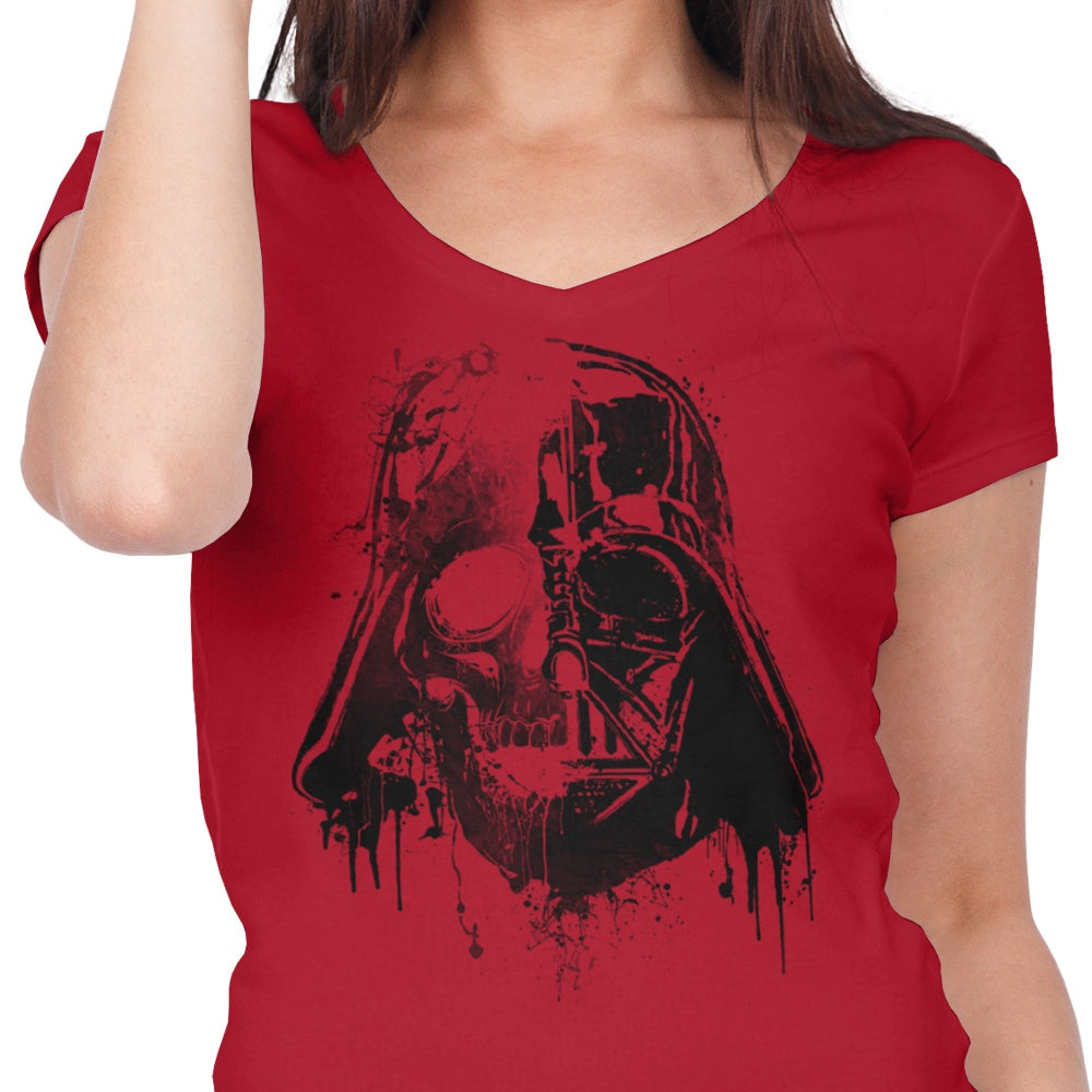 Women's V-Neck Darth Skull T-Shirt