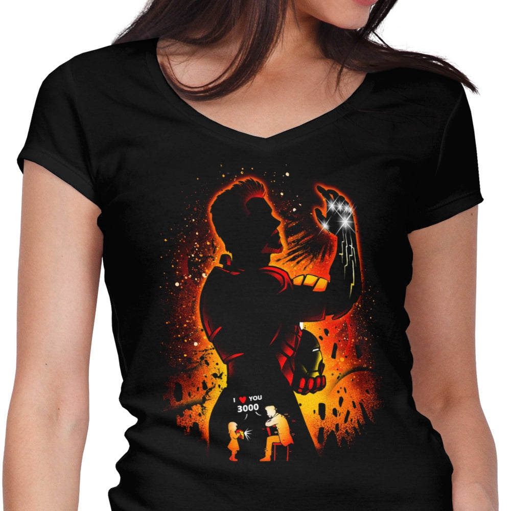 Women's V-Neck T-Shirt - The Iron Man Style