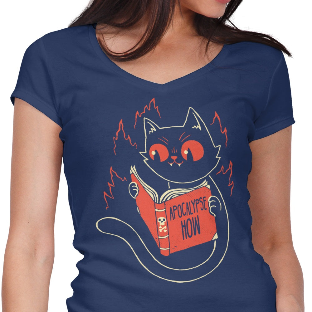 Women's V-Neck T-Shirt - 'Apocalypse How' by DinoMike