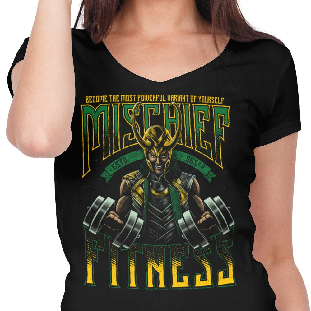 Mischief Fitness Women's V-Neck T-Shirt for Active Lifestyle