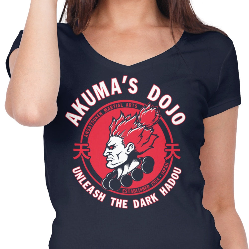 Women's Stylish V-Neck Demon Dojo T-Shirt
