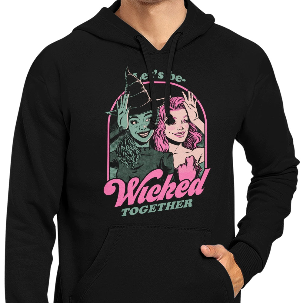 Green and Pink Witches Themed Stylish Hoodie by Studio Mootant