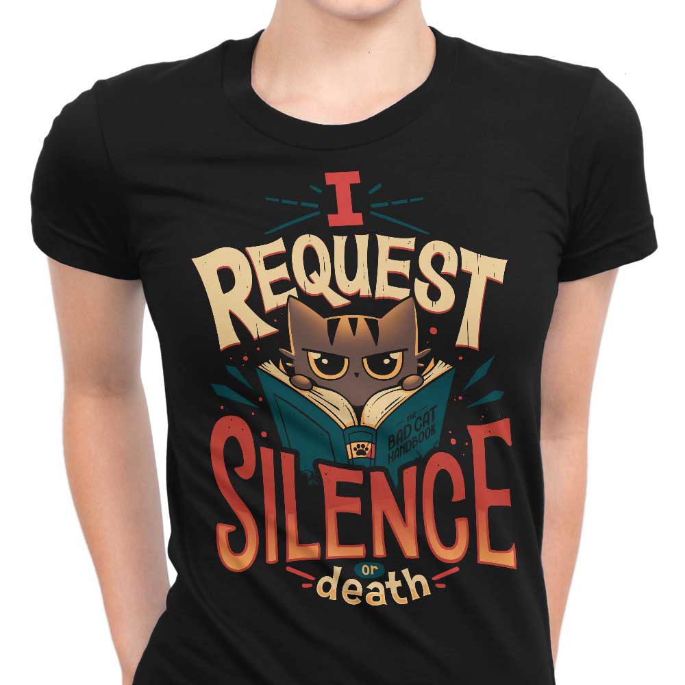 Women's 'I Request Silence' Apparel Collection - T-Shirts and Premium T-Shirts