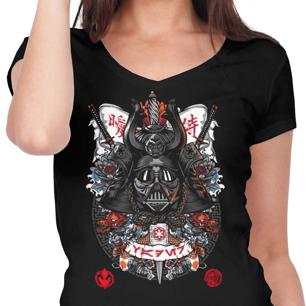 Women's Stylish V-Neck Dark Lord Samurai T-Shirt