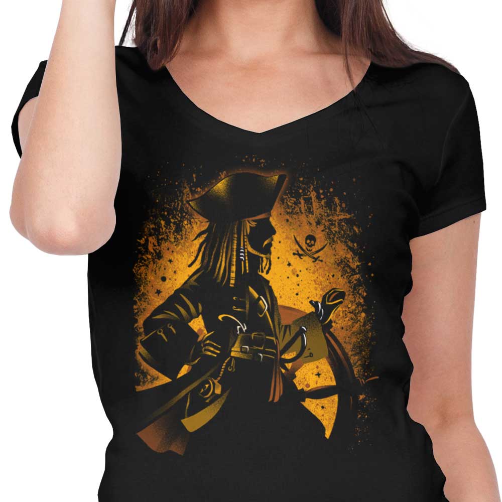 Alemaglia's Women's V-Neck - The Legendary Pirate Style