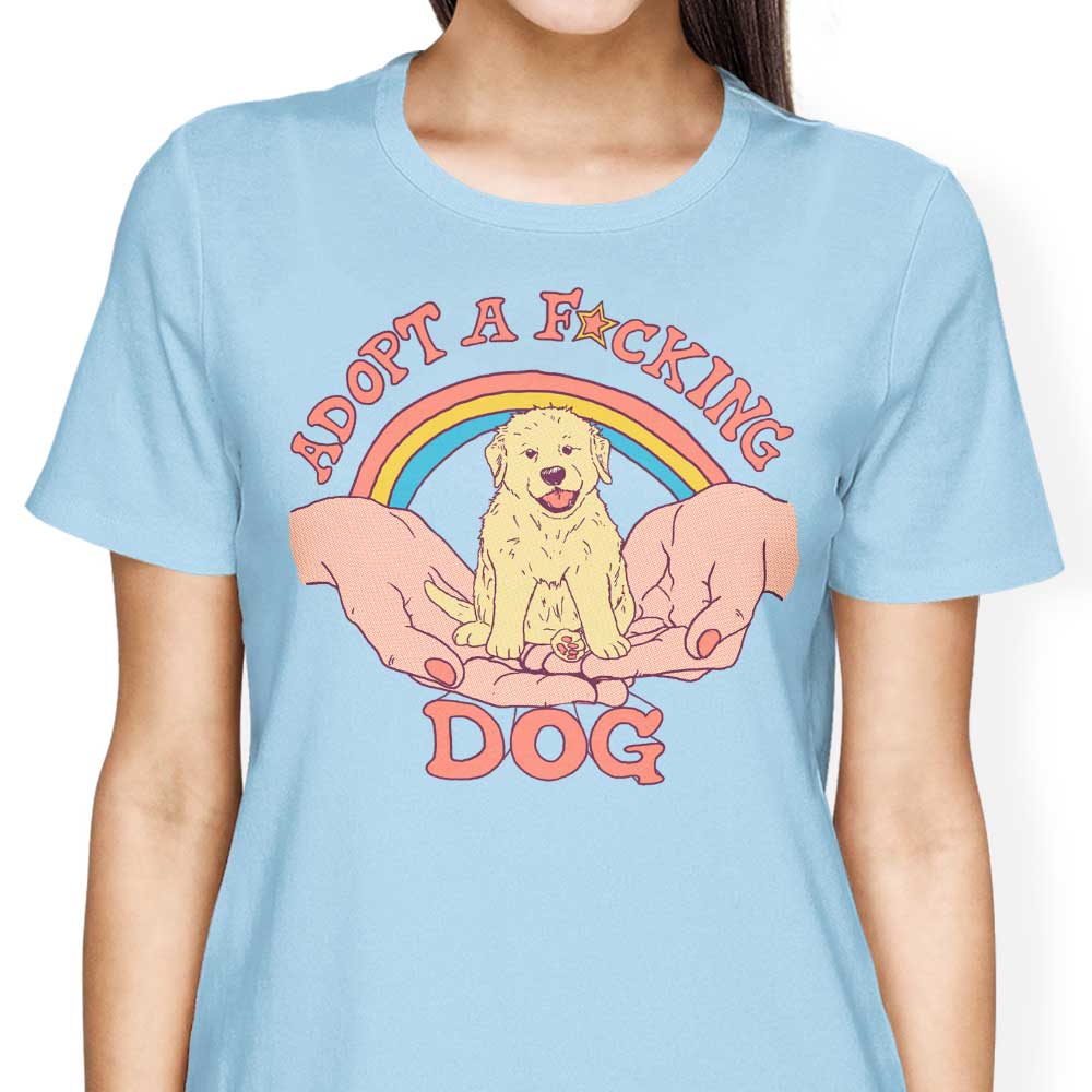 Stylish Hillary White's Adopt a Dog Women's T - Shirts in Various Sizes