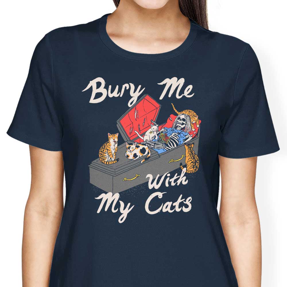 Bury Me With My Cats Women's Fashion Apparel - T-Shirts and Premium T-Shirts