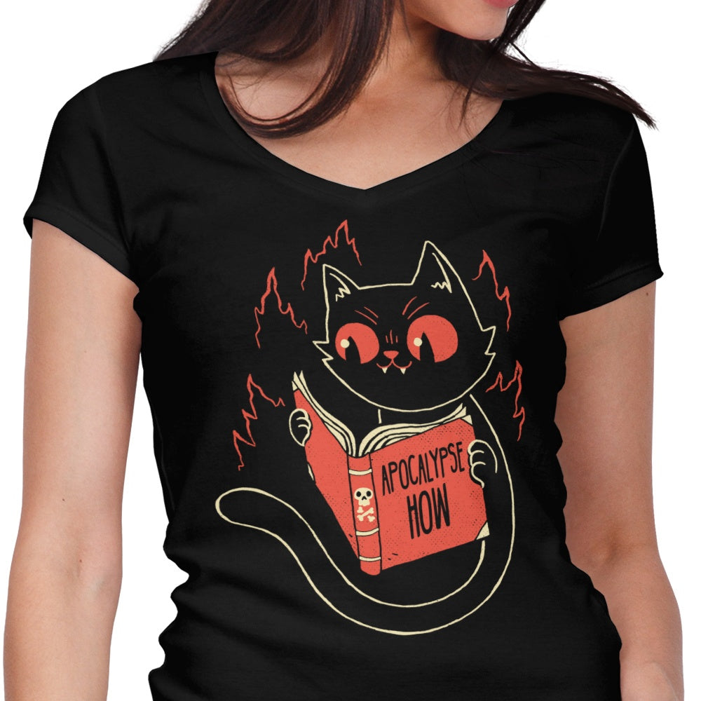 Women's V-Neck T-Shirt - 'Apocalypse How' by DinoMike