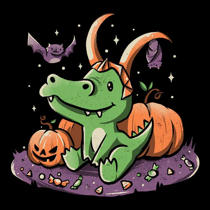 Spooky Alligator Women's Fashion Apparel - T-Shirts and Premium T-Shirts