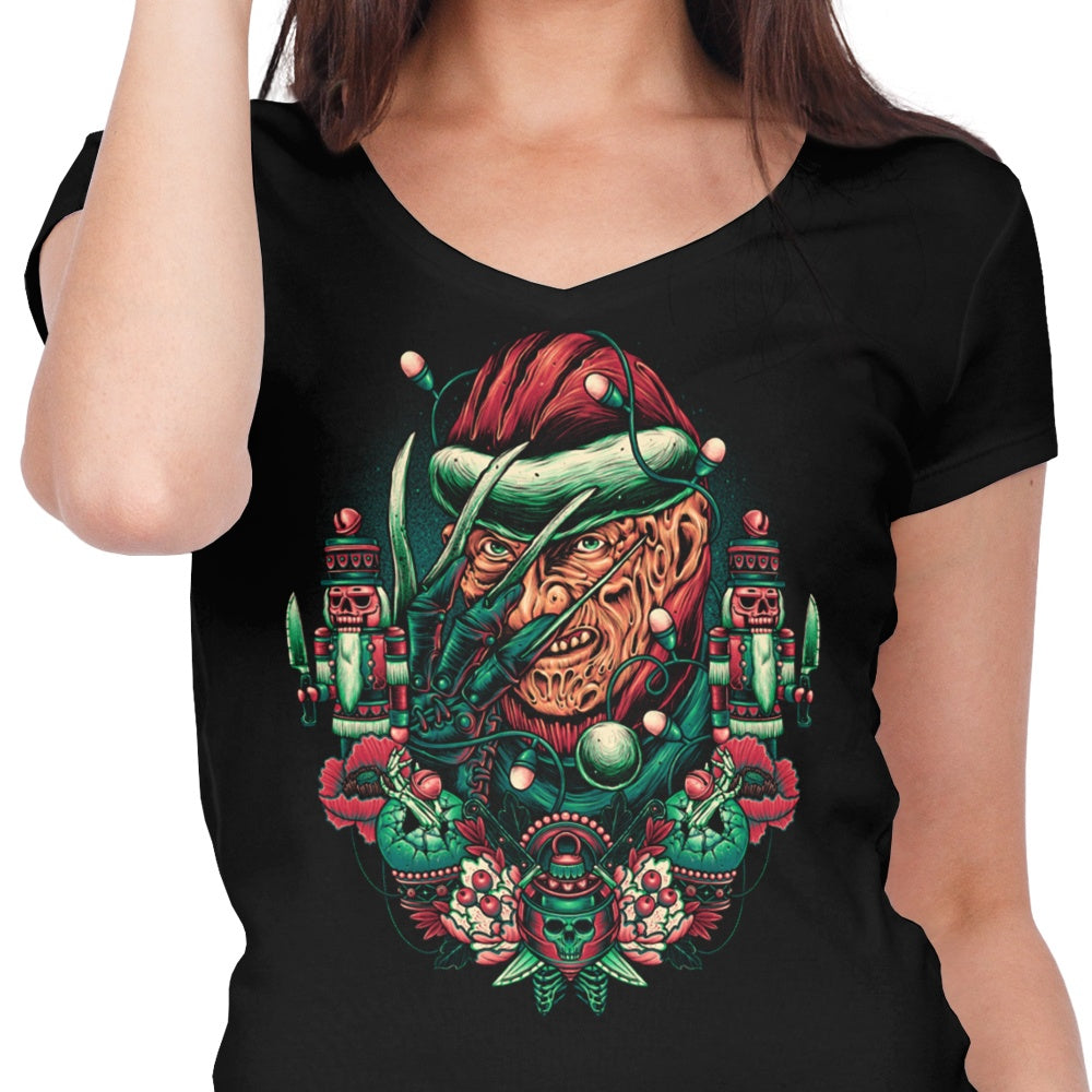 Women's V-Neck T-Shirt for Holidays at Elm Street