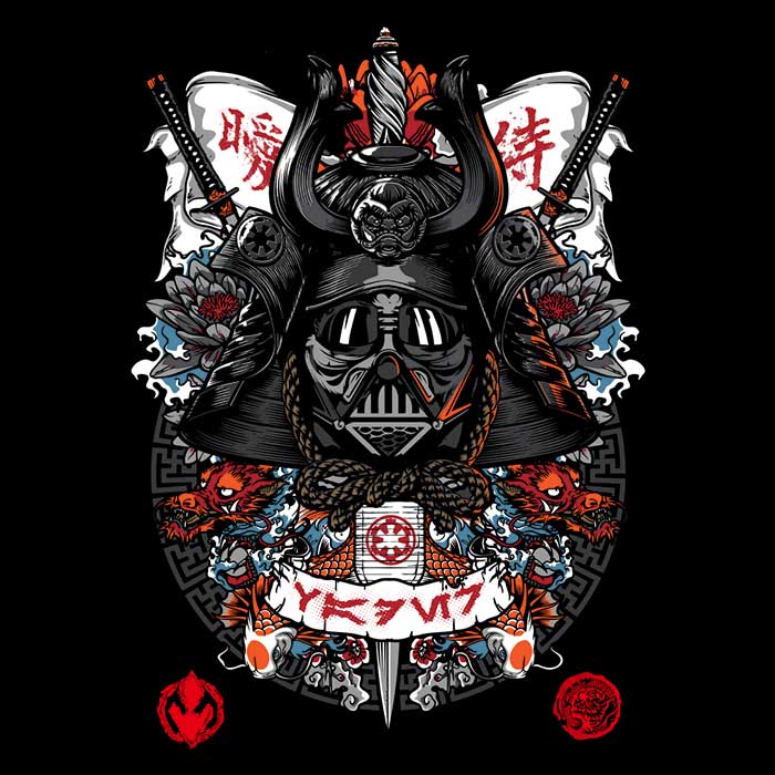 Women's Stylish V-Neck Dark Lord Samurai T-Shirt